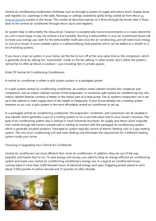central air conditioning conditioners distribute