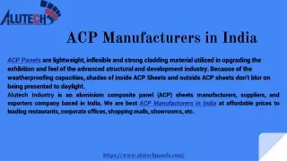 Premium ACP Manufacturers