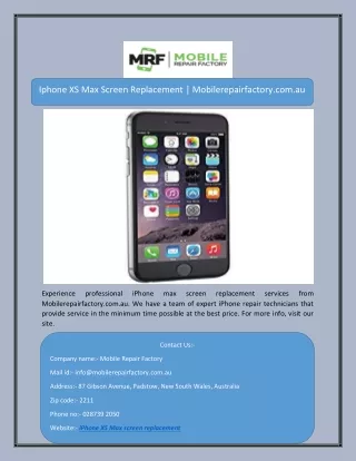 iphone xs max screen replacement
