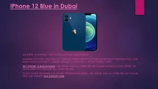 IPhone 12 Blue in Dubai
