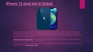 iPhone 12 dual sim in Dubai