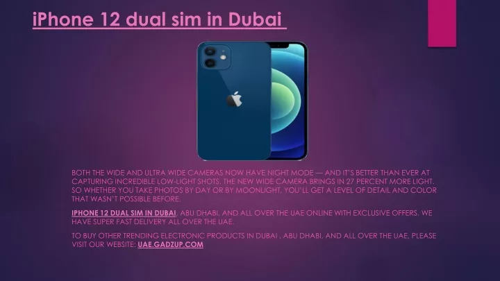 iphone 12 dual sim in dubai