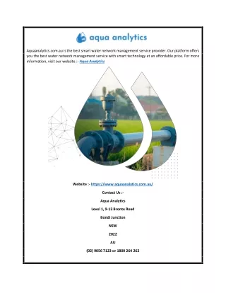 Aqua Analytics | Aquaanalytics.com.au