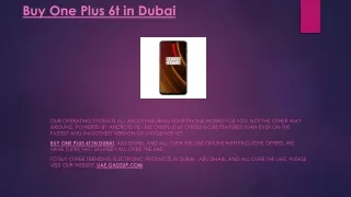 Buy One Plus 6t in Dubai
