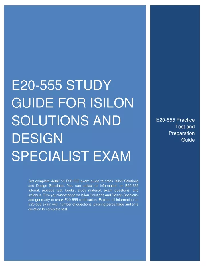 e20 555 study guide for isilon solutions