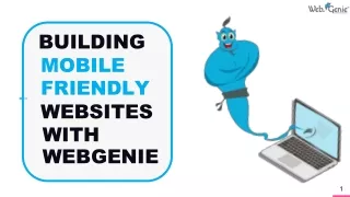 Building Mobile Friendly Websites With WebGenie