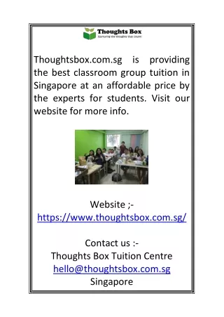 thoughtsbox com sg is providing the best