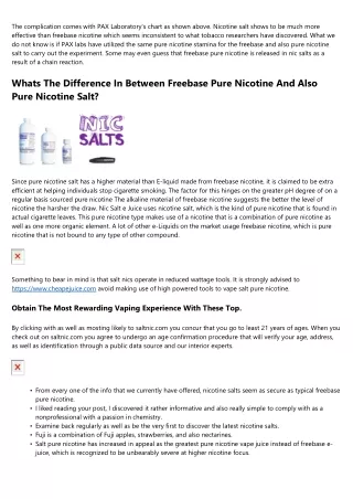 What Are Nicotine Salts? Newbie's Guide To Salt E.