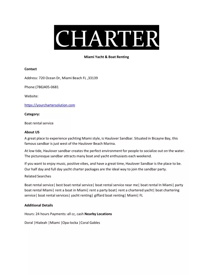 charter solution
