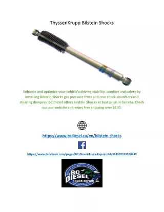 thyssenkrupp bilstein shocks