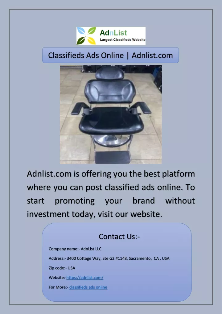 classifieds ads online adnlist com