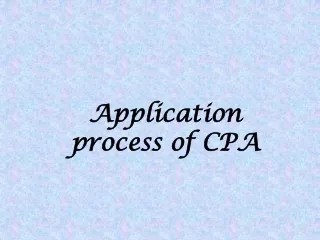 Application process of CPA