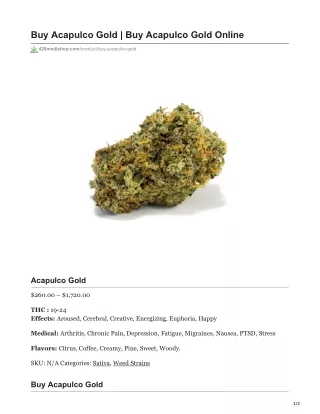 buy acapulco gold buy acapulco gold online