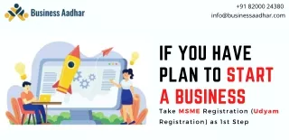 Have you plan Start a Business, Take MSME Registration (Udyam Registration) First Step