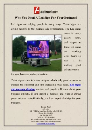 why you need a led sign for your business