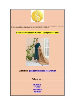 looking for pakistani dresses for women