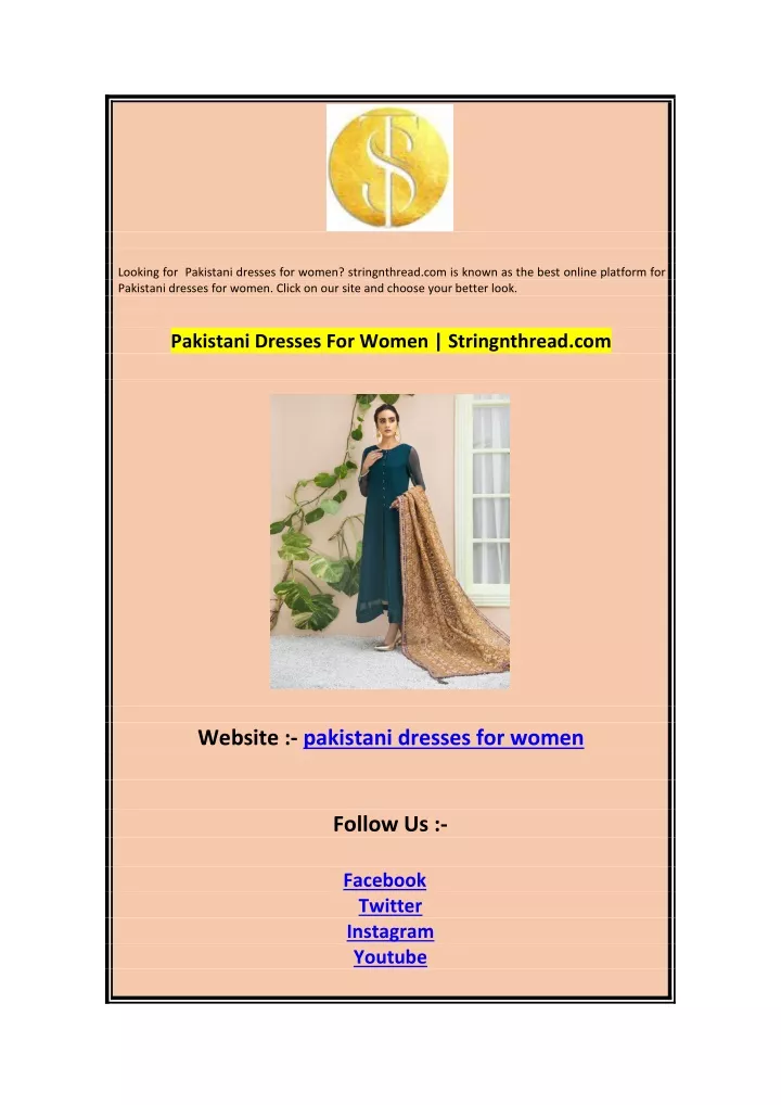 looking for pakistani dresses for women