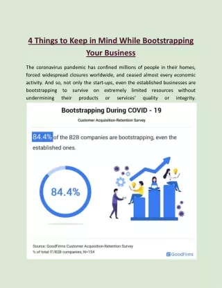 4 things to keep in mind while bootstrapping your