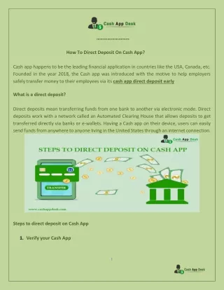 How To Direct Deposit On Cash App?