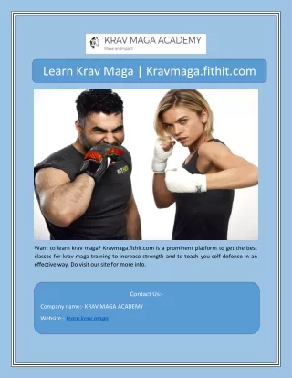 Learn Krav Maga | Kravmaga.fithit.com
