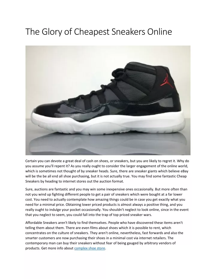the glory of cheapest sneakers online