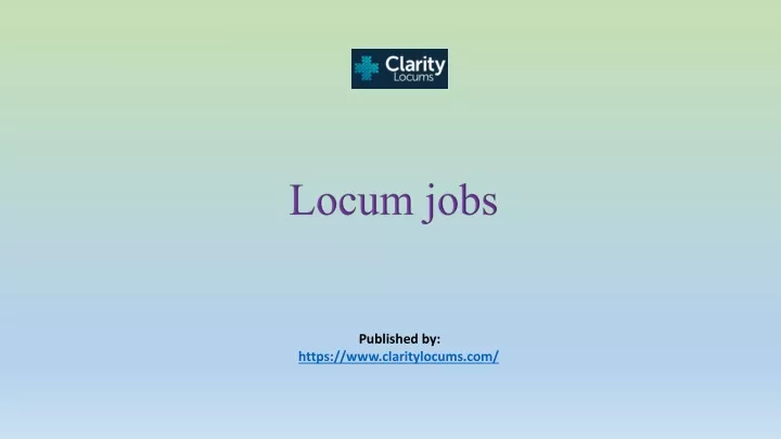 locum jobs