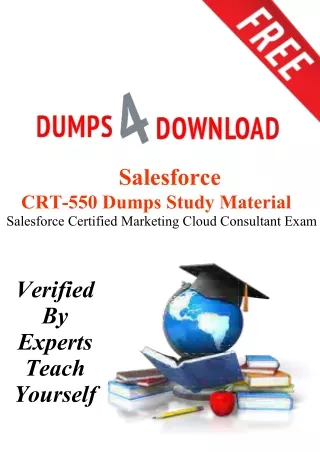 Get Latest & Updated Salesforce CRT-550 Dumps PDF