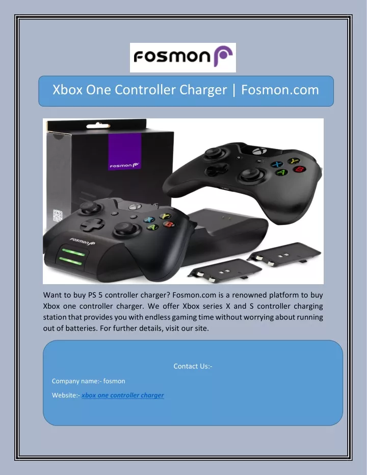 xbox one controller charger fosmon com