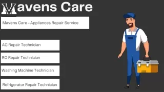 Best RO Repair Technician - Mavens Care