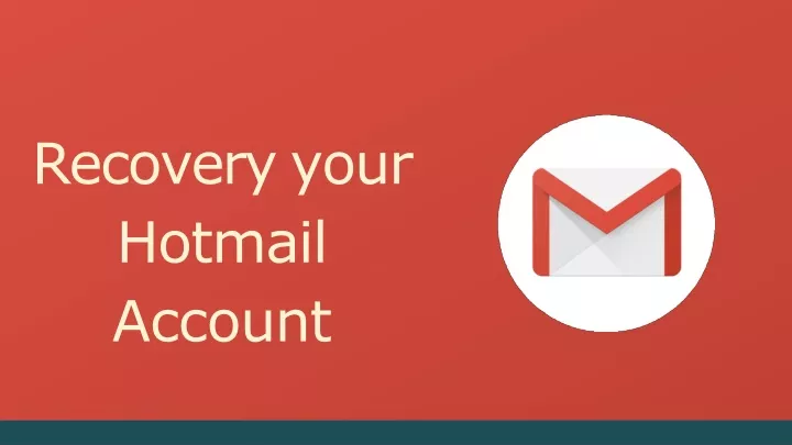 recovery your hotmail account