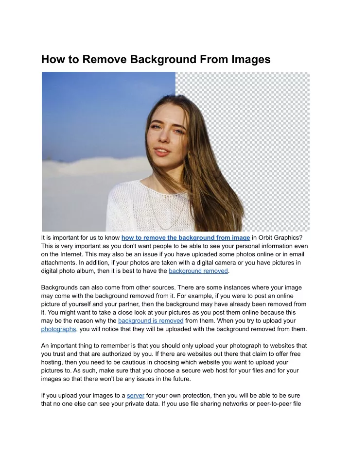 how to remove background from images