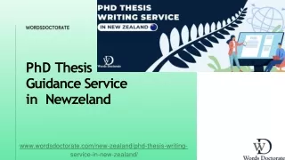 Phd Thesis Guidance Services  in Newzeland