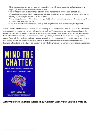 Favorable Affirmations For Social Stress And Anxiety