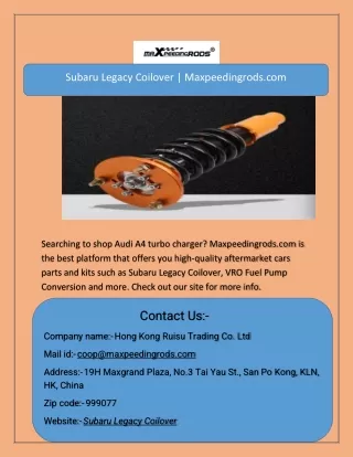 subaru legacy coilover maxpeedingrods com