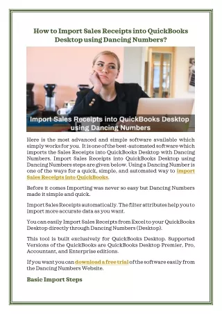 how to import sales receipts into quickbooks