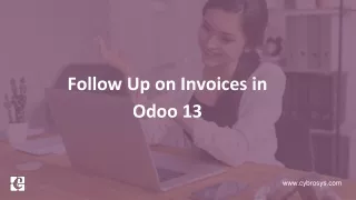 Follow Up on Invoices in Odoo 13