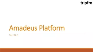 amadeus platform