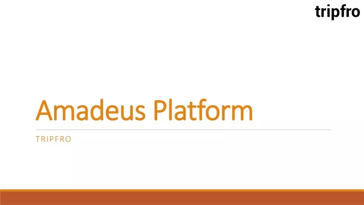 amadeus platform