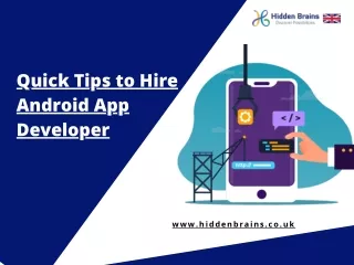 quick tips to hire android app developer