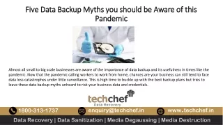 Five Data Backup Myths you should be Aware of this Pandemic