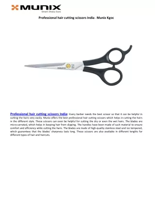 Professional hair cutting scissors India - Munix Kgoc