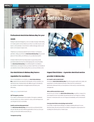 Electrician Bateau Bay