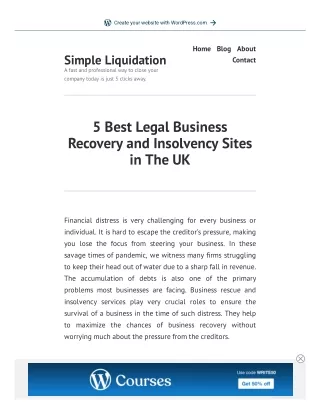 5 Best Legal Business Recovery and Insolvency Sites in The UK