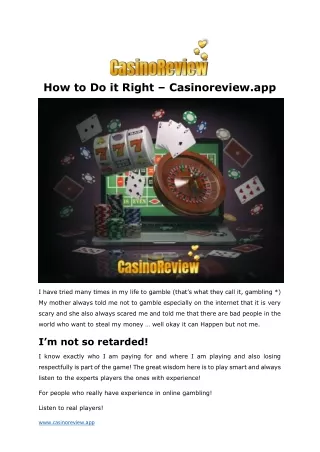Story of Online Casino Games - Casinoreview.app