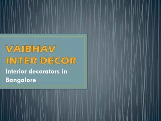vaibhav inter decor
