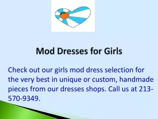 Mod Dresses for Girls