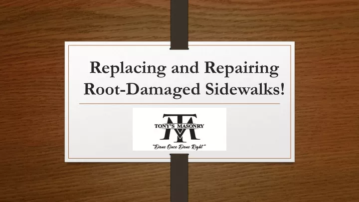 replacing and repairing root damaged sidewalks