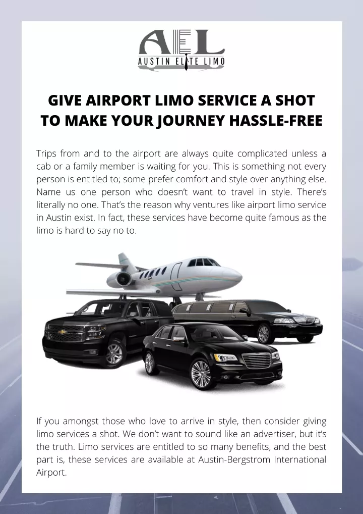 give airport limo service a shot to make your