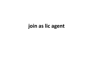 join as lic agent