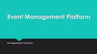 event management platform